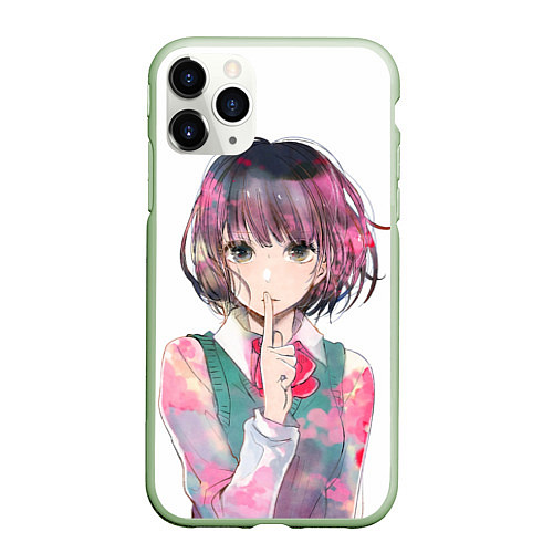 Чехол iPhone 11 Pro матовый Kuzu no Honkai / 3D-Салатовый – фото 1