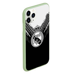 Чехол iPhone 11 Pro матовый FC Real Madrid: Black Style, цвет: 3D-салатовый — фото 2