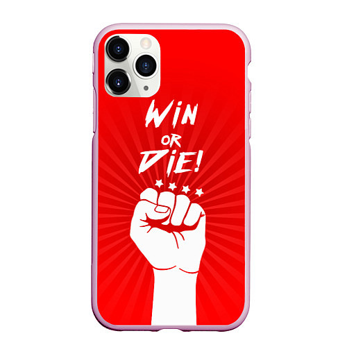 Чехол iPhone 11 Pro матовый FCSM: Win or Die / 3D-Розовый – фото 1