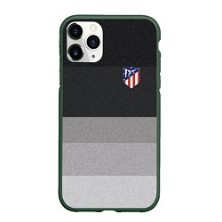 Чехол iPhone 11 Pro матовый ФК Атлетико Мадрид: Серый стиль, цвет: 3D-темно-зеленый