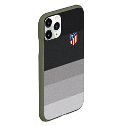 Чехол iPhone 11 Pro матовый ФК Атлетико Мадрид: Серый стиль, цвет: 3D-темно-зеленый — фото 2