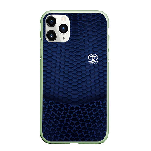 Чехол iPhone 11 Pro матовый Toyota: Sport Motors / 3D-Салатовый – фото 1