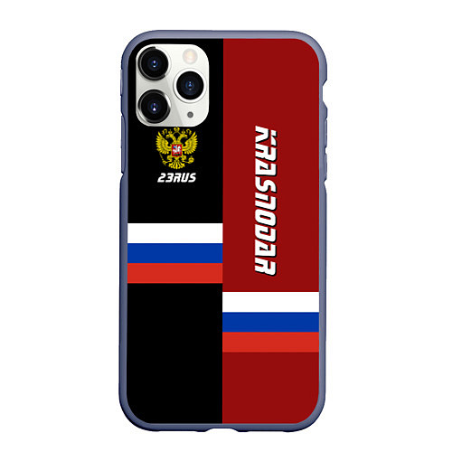 Чехол iPhone 11 Pro матовый Krasnodar, Russia / 3D-Серый – фото 1