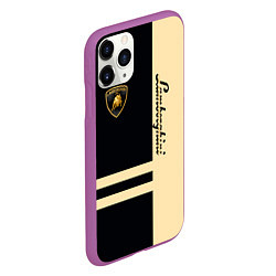 Чехол iPhone 11 Pro матовый Lamborghini Sport, цвет: 3D-фиолетовый — фото 2