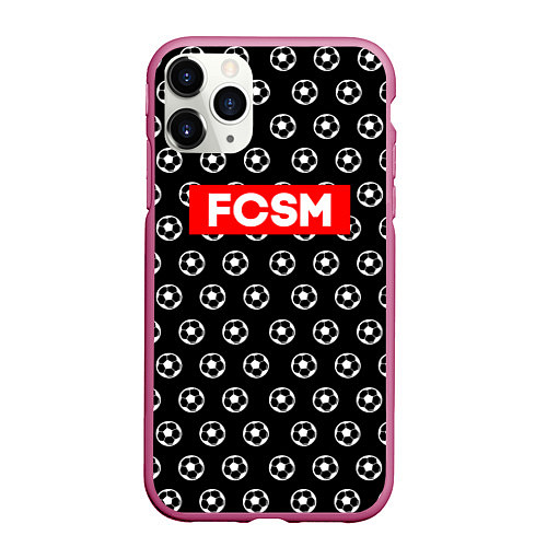 Чехол iPhone 11 Pro матовый FCSM Supreme / 3D-Малиновый – фото 1