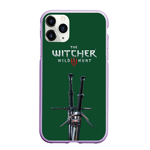 Чехол iPhone 11 Pro матовый The Witcher: Wild Hunt / 3D-Сиреневый – фото 1