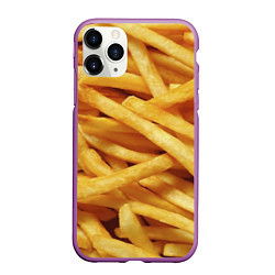 Чехол iPhone 11 Pro матовый Картофель фри, цвет: 3D-фиолетовый