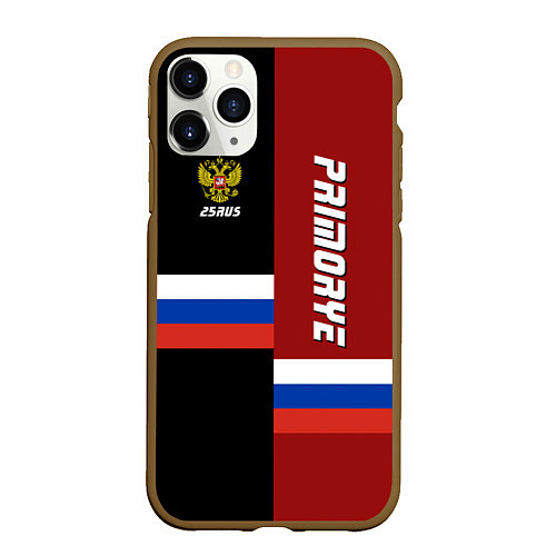 Чехол iPhone 11 Pro матовый Primorye, Russia / 3D-Коричневый – фото 1