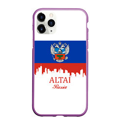 Чехол iPhone 11 Pro матовый Altai: Russia, цвет: 3D-фиолетовый