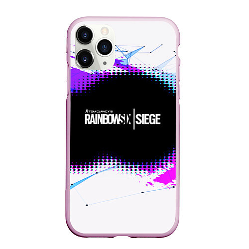 Чехол iPhone 11 Pro матовый Rainbow Six Siege: Color Style / 3D-Розовый – фото 1