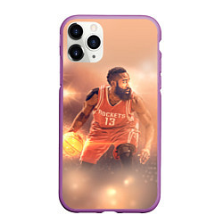 Чехол iPhone 11 Pro матовый NBA Rockets 13, цвет: 3D-фиолетовый