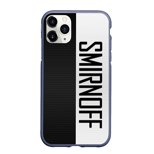 Чехол iPhone 11 Pro матовый SMIRNOFF / 3D-Серый – фото 1