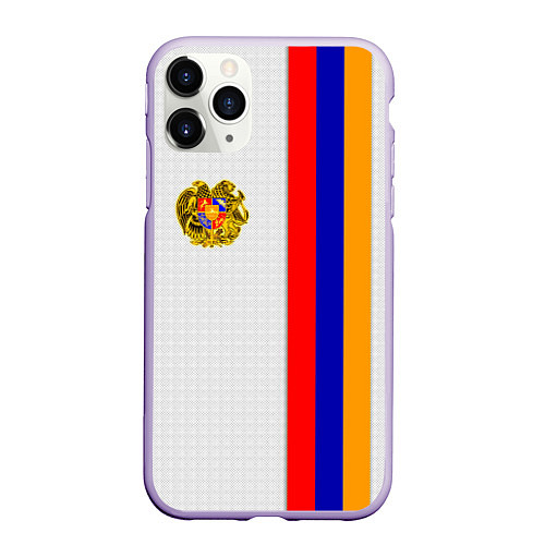 Чехол iPhone 11 Pro матовый I Love Armenia / 3D-Светло-сиреневый – фото 1