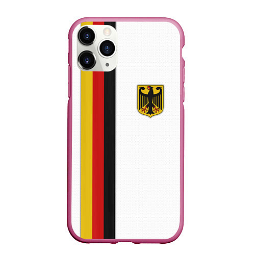 Чехол iPhone 11 Pro матовый I Love Germany / 3D-Малиновый – фото 1