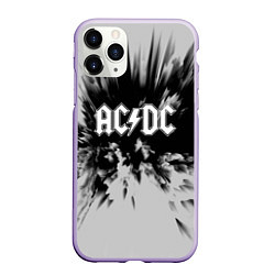 Чехол iPhone 11 Pro матовый AC/DC: Grey & Black, цвет: 3D-светло-сиреневый