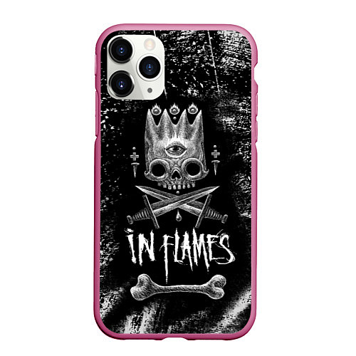 Чехол iPhone 11 Pro матовый In Flames: Skeleton King / 3D-Малиновый – фото 1