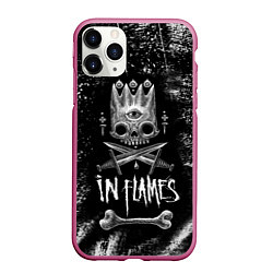 Чехол iPhone 11 Pro матовый In Flames: Skeleton King, цвет: 3D-малиновый