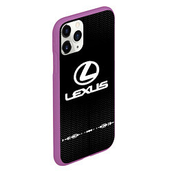 Чехол iPhone 11 Pro матовый Lexus: Black Abstract, цвет: 3D-фиолетовый — фото 2