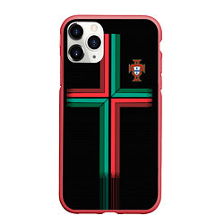 Чехол iPhone 11 Pro матовый Сборная Португалии: Альтернатива ЧМ-2018, цвет: 3D-красный