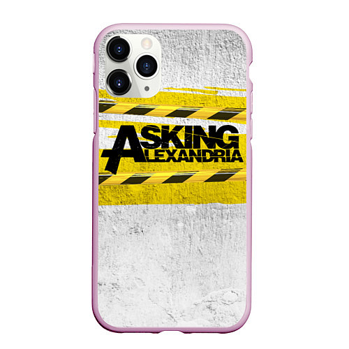 Чехол iPhone 11 Pro матовый Asking Alexandria: Danger / 3D-Розовый – фото 1