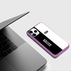 Чехол iPhone 11 Pro матовый Land Rover: Range Rover, цвет: 3D-фиолетовый — фото 2