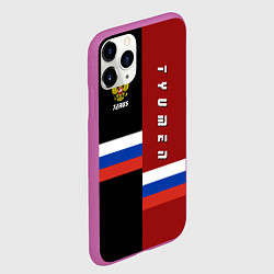 Чехол iPhone 11 Pro матовый Tyumen, Russia, цвет: 3D-фиолетовый — фото 2