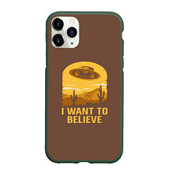 Чехол iPhone 11 Pro матовый I want to believe