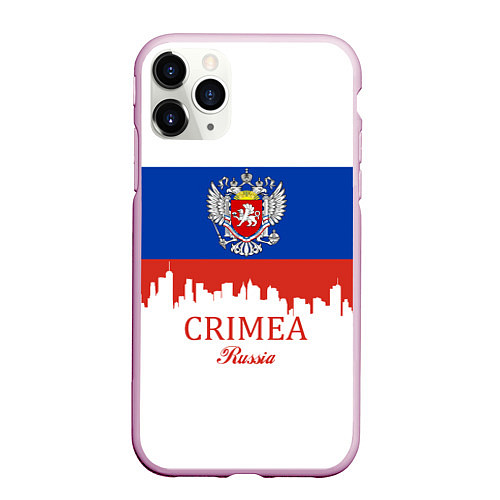 Чехол iPhone 11 Pro матовый Crimea, Russia / 3D-Розовый – фото 1