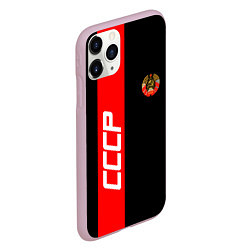 Чехол iPhone 11 Pro матовый СССР: Black Collection, цвет: 3D-розовый — фото 2