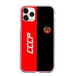 Чехол iPhone 11 Pro матовый СССР: Red Collection, цвет: 3D-розовый