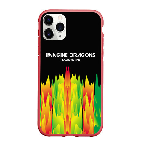 Чехол iPhone 11 Pro матовый Imagine Dragons: Radioactive / 3D-Красный – фото 1