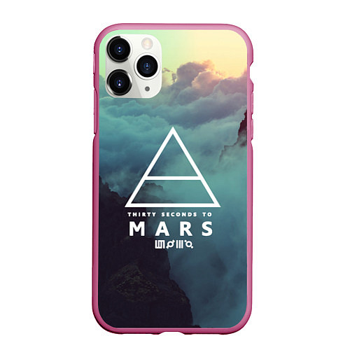 Чехол iPhone 11 Pro матовый 30 STM: Dark Heaven / 3D-Малиновый – фото 1