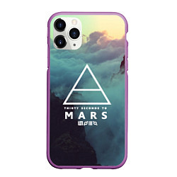 Чехол iPhone 11 Pro матовый 30 STM: Dark Heaven, цвет: 3D-фиолетовый