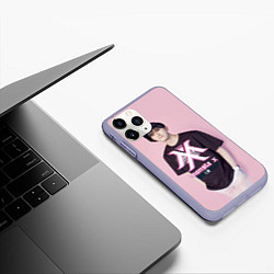 Чехол iPhone 11 Pro матовый Monsta X: I'm, цвет: 3D-светло-сиреневый — фото 2