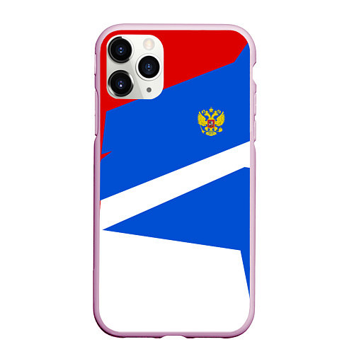 Чехол iPhone 11 Pro матовый Russia: Light Sport / 3D-Розовый – фото 1