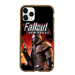 Чехол iPhone 11 Pro матовый Fallout: New Vegas, цвет: 3D-коричневый