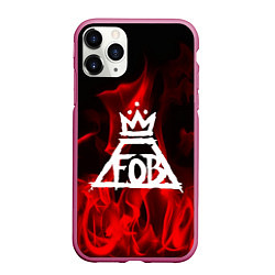 Чехол iPhone 11 Pro матовый Fall Out Boy: Red Flame