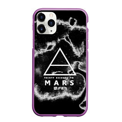 Чехол iPhone 11 Pro матовый 30 STM: Dark Wave, цвет: 3D-фиолетовый