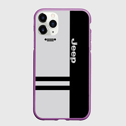 Чехол iPhone 11 Pro матовый Jeep, цвет: 3D-фиолетовый