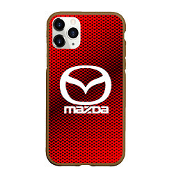Чехол iPhone 11 Pro матовый Mazda: Red Carbon, цвет: 3D-коричневый