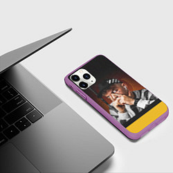 Чехол iPhone 11 Pro матовый Allj: Off White, цвет: 3D-фиолетовый — фото 2