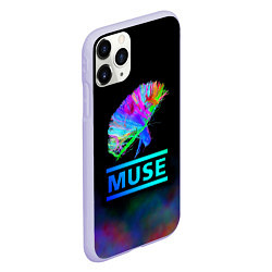 Чехол iPhone 11 Pro матовый Muse: Neon Flower, цвет: 3D-светло-сиреневый — фото 2