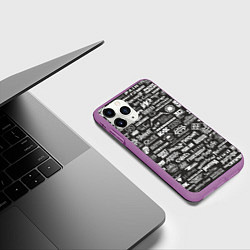 Чехол iPhone 11 Pro матовый Rock Star, цвет: 3D-фиолетовый — фото 2