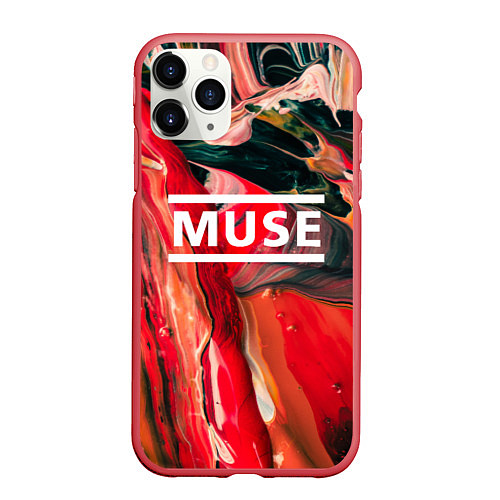 Чехол iPhone 11 Pro матовый MUSE: Red Colours / 3D-Красный – фото 1