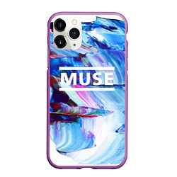 Чехол iPhone 11 Pro матовый MUSE: Blue Colours