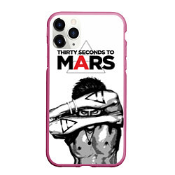 Чехол iPhone 11 Pro матовый 30 STM: Jared Leto, цвет: 3D-малиновый