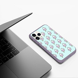 Чехол iPhone 11 Pro матовый Любитель мороженного, цвет: 3D-серый — фото 2