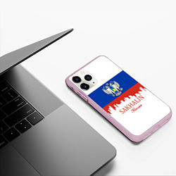 Чехол iPhone 11 Pro матовый Sakhalin: Russia, цвет: 3D-розовый — фото 2