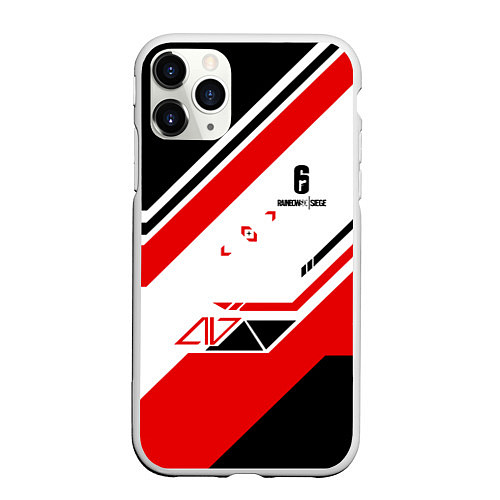 Чехол iPhone 11 Pro матовый R6S: Asimov Red Style / 3D-Белый – фото 1