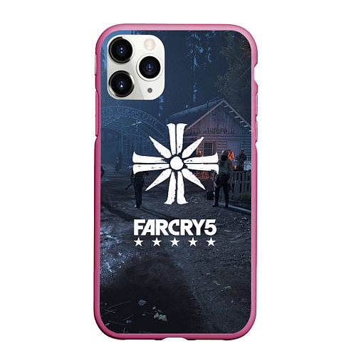 Чехол iPhone 11 Pro матовый Cult Far Cry 5 / 3D-Малиновый – фото 1